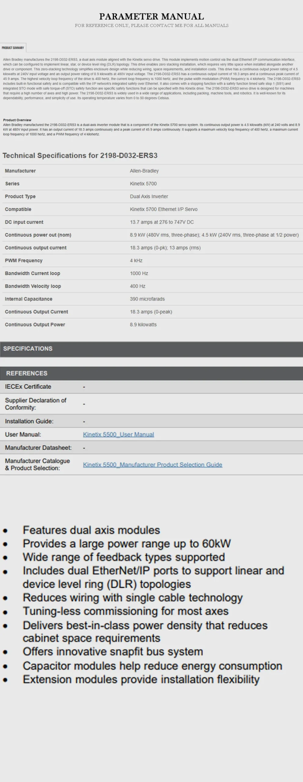 Allen-Bradley 2198-D032-ERS3 Product Description-2