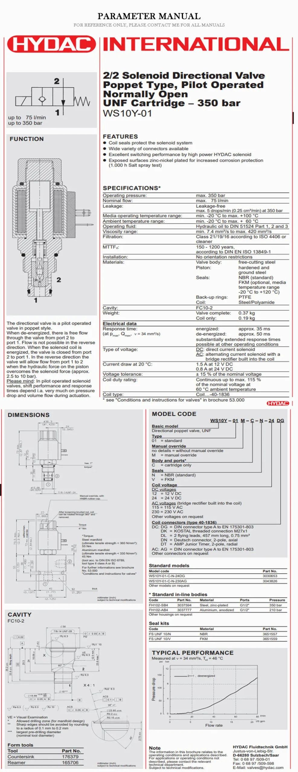 HYDAC WS10Y Product Description-2