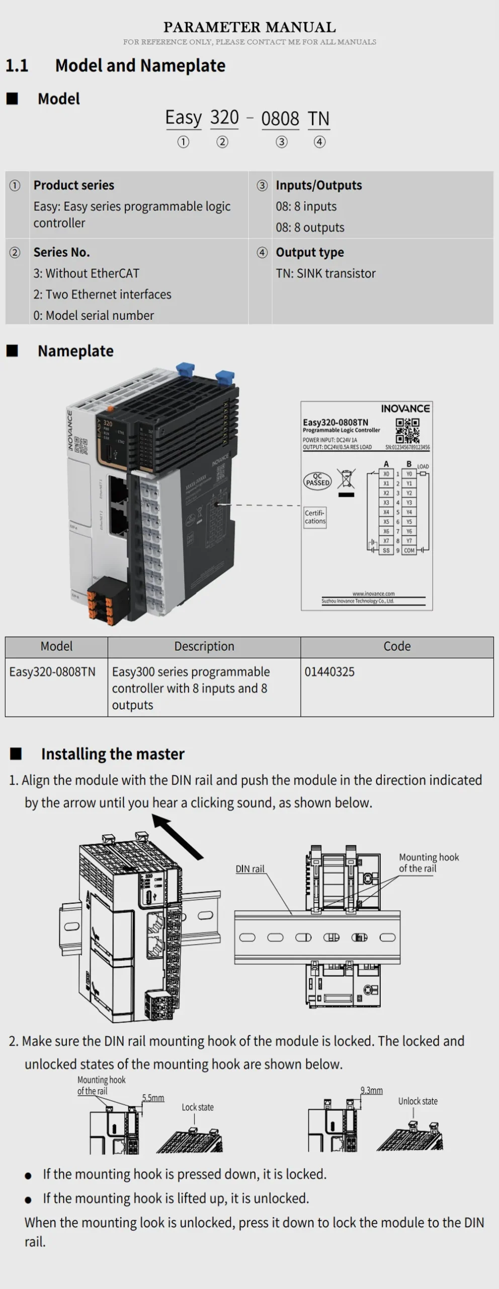 INOVANCE Easy320 Product Description-2