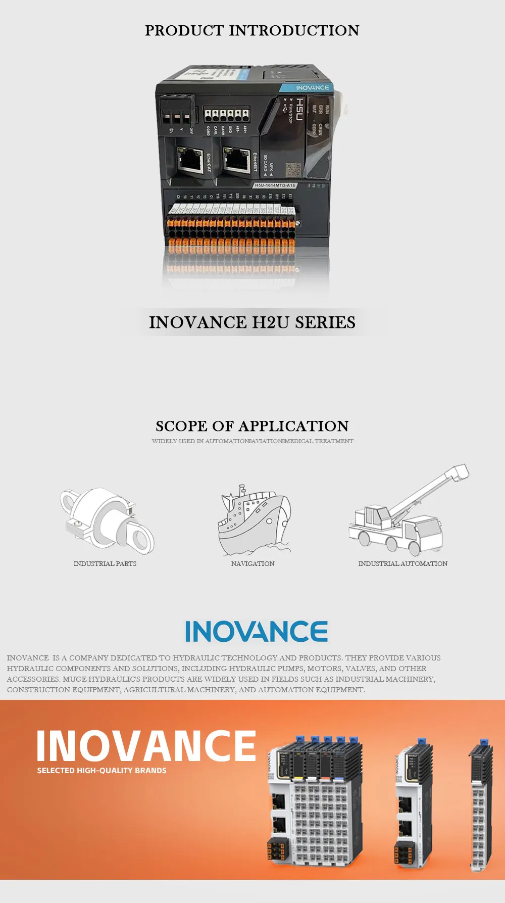 INOVANCE H2U Product Description-1