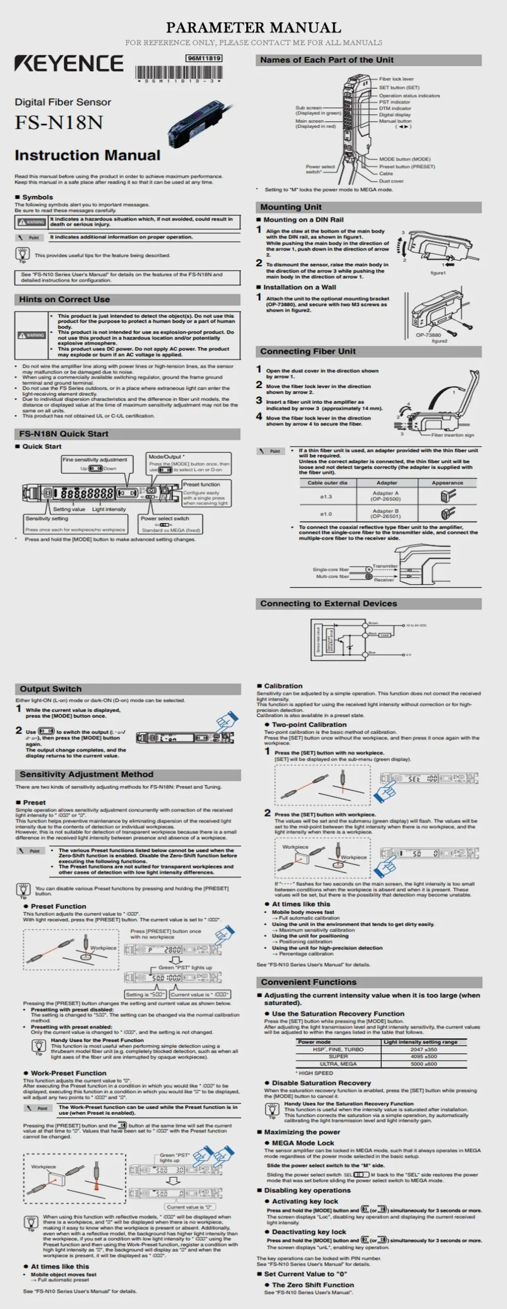 KEYENCE FS Product Description-2