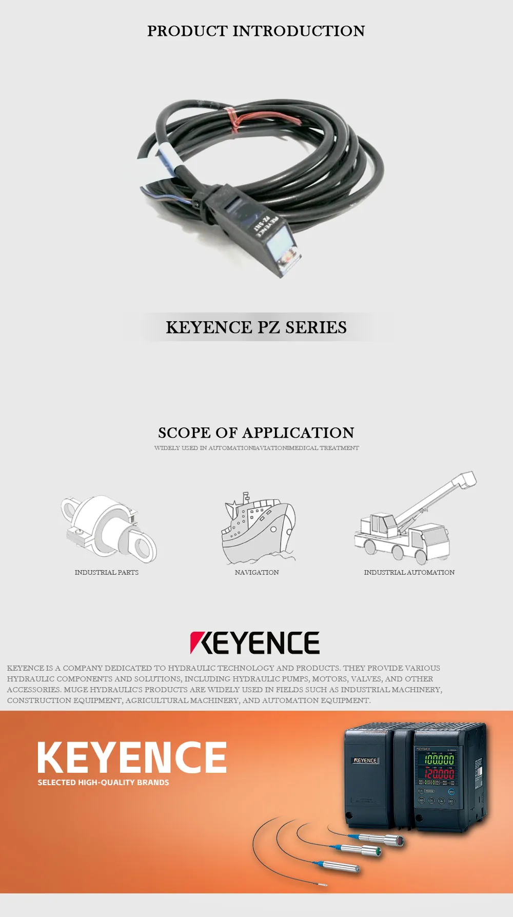 KEYENCE PZ Product Description-1