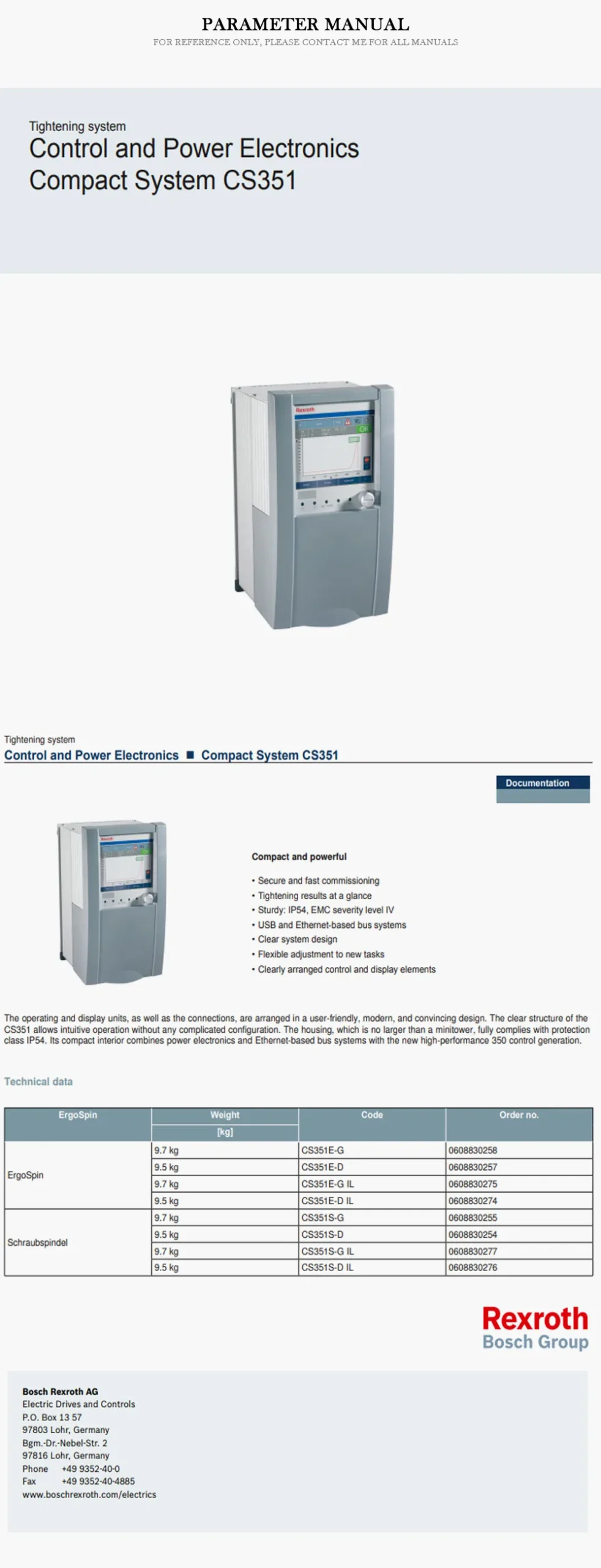 REXROTH CS351 Product Description-2