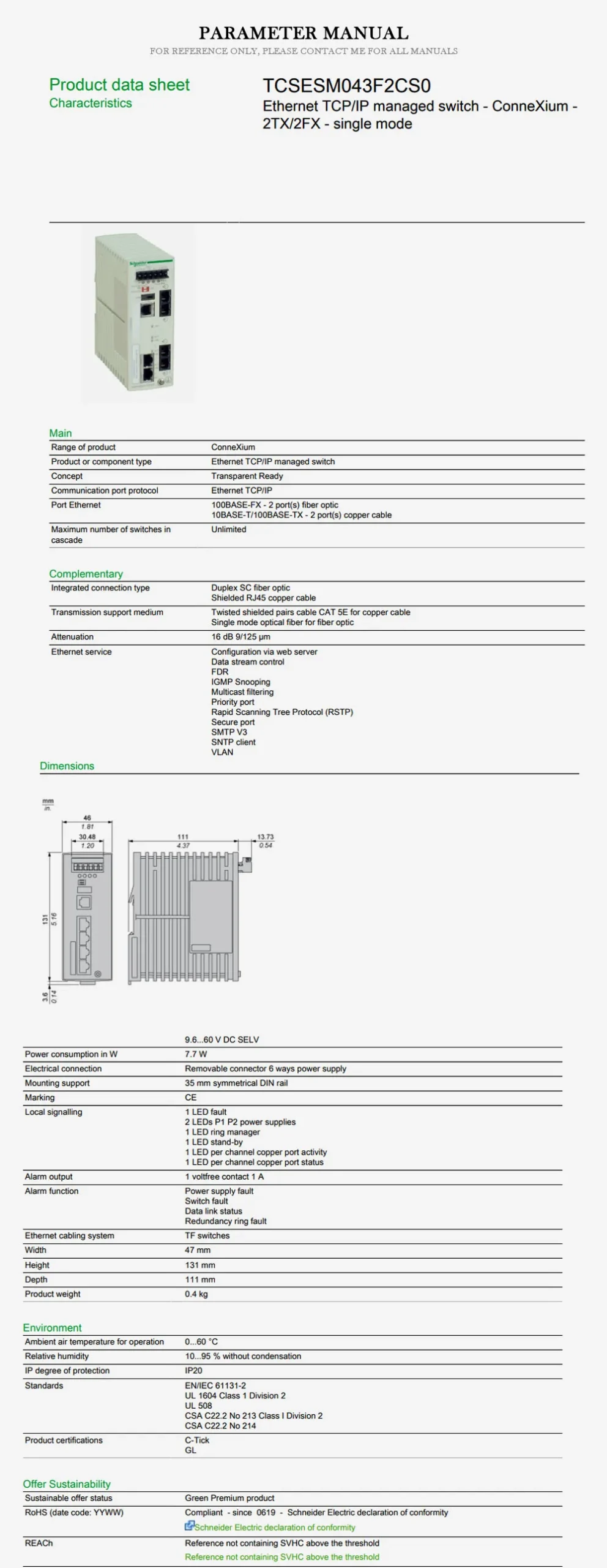 SCHNEIDER TCSESM043F2CS0 Product Description-2