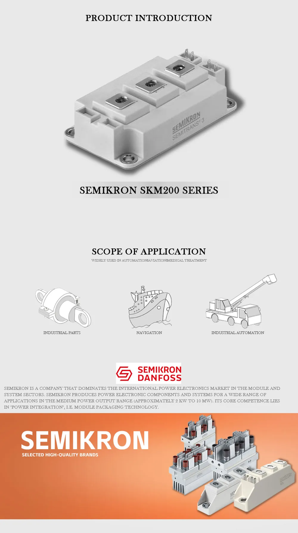 SEMIKRON SKM200 Product Description-1
