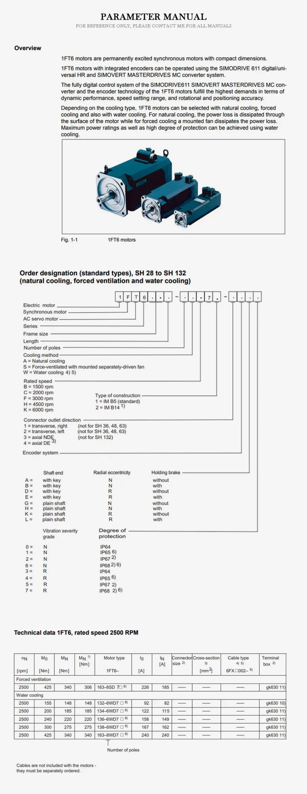 SIEMENS 1FT6 Product Description-2