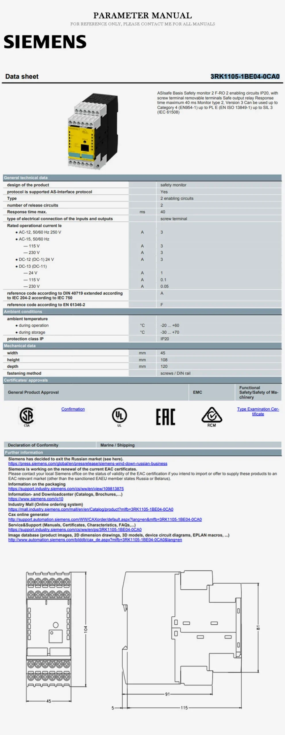 SIEMENS 3RK1105-1BE04-0CA0 Product Description-2