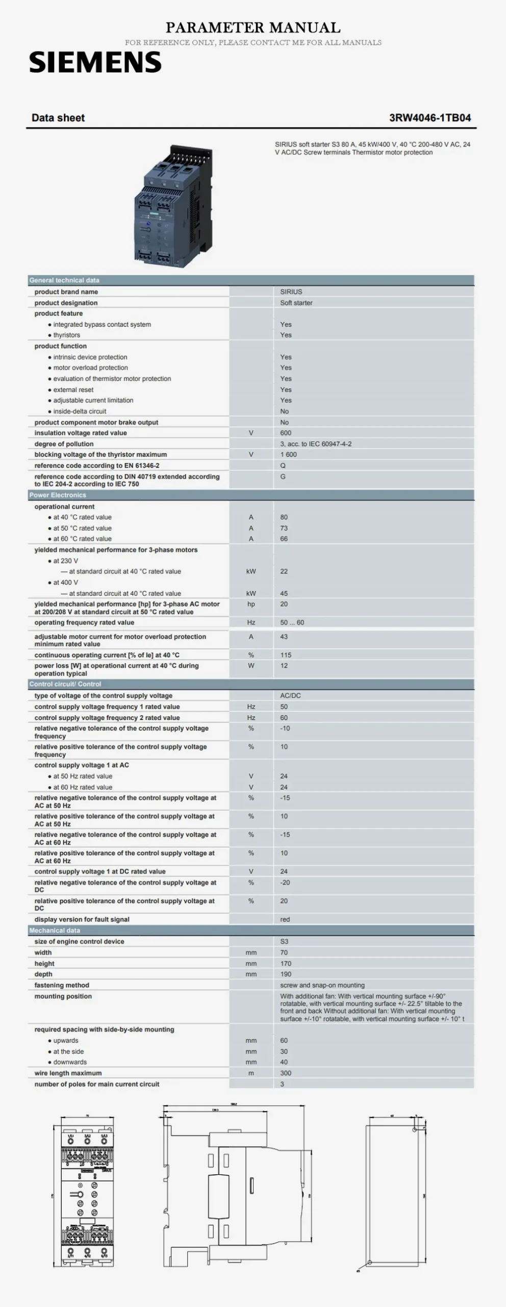 SIEMENS 3RW4046-1TB04 Product Description-2