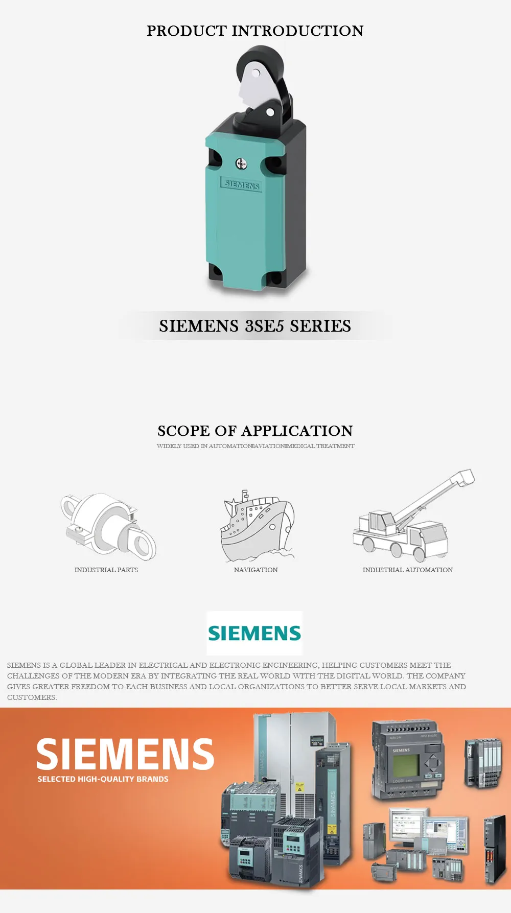 SIEMENS 3SE5 Product Description-1