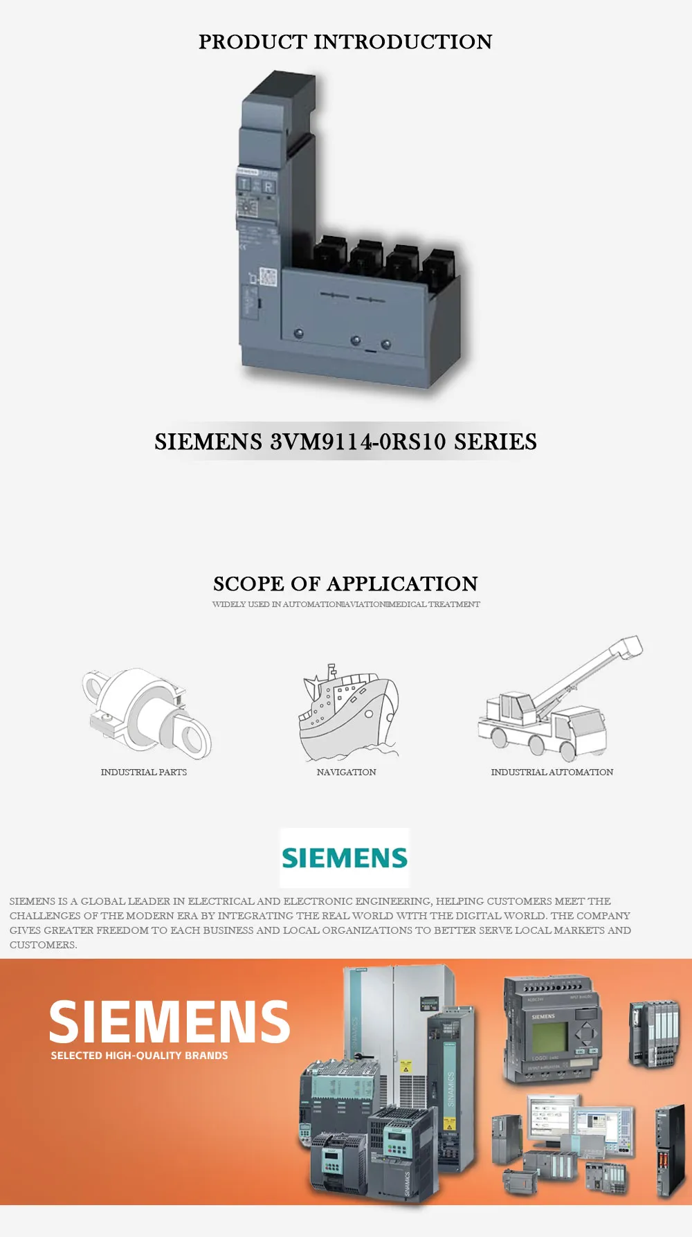SIEMENS 3VM9114-0RS10 Product Description-1