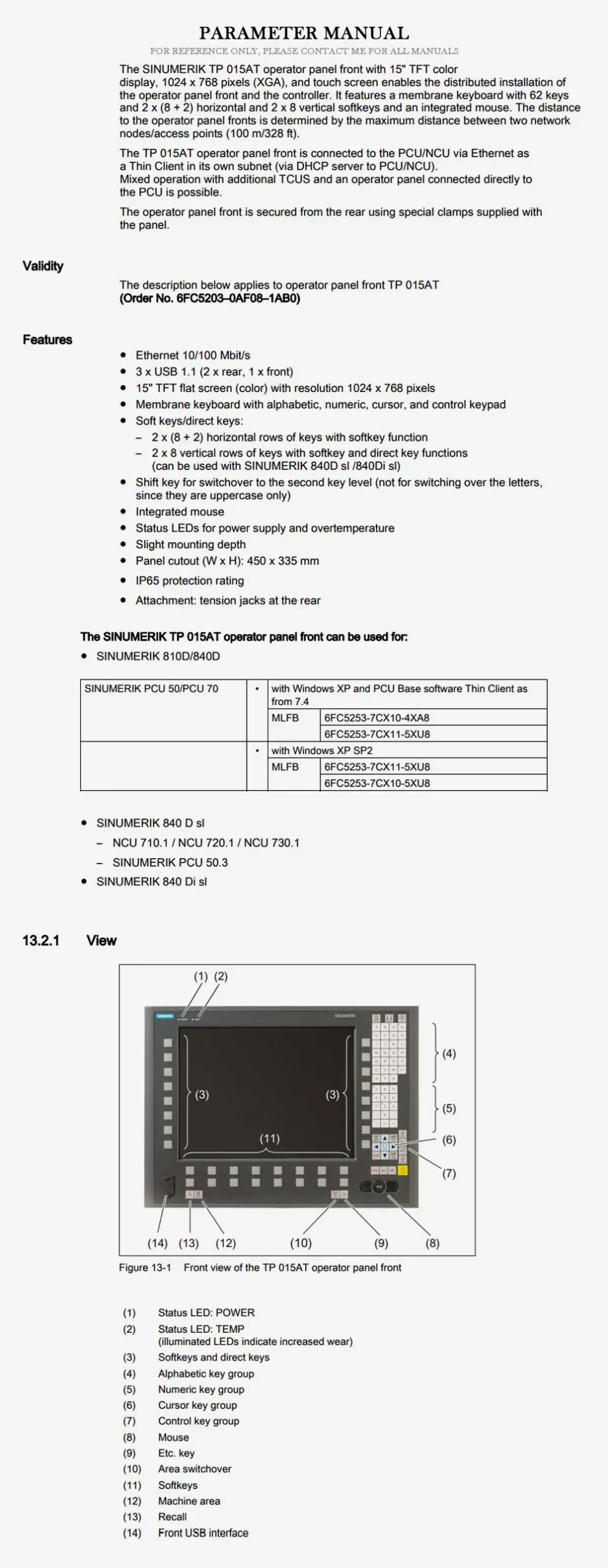 SIEMENS 6FC5203 Product Description-2