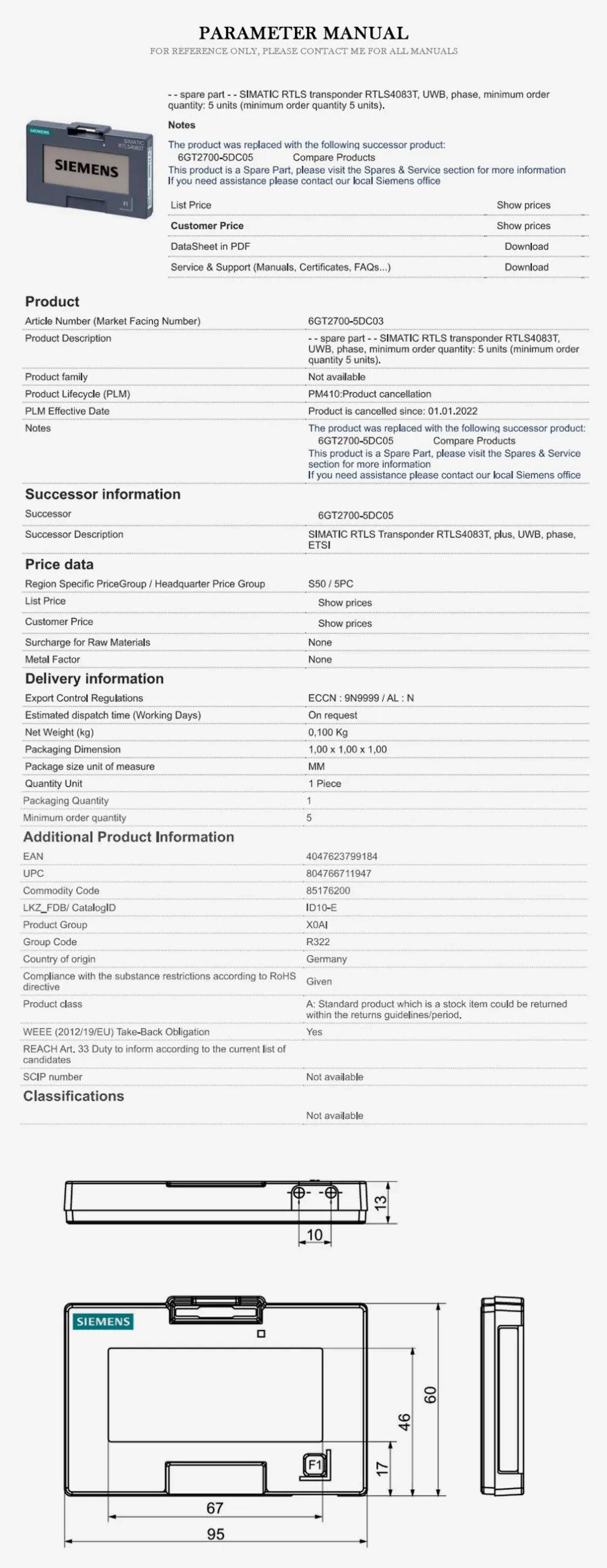 SIEMENS 6GT2700 Product Description-2