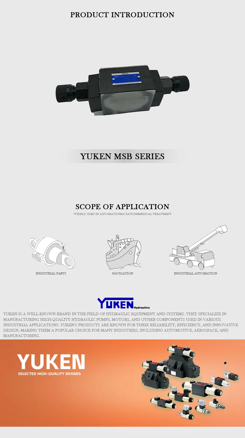 YUKEN MSB Product Description-1
