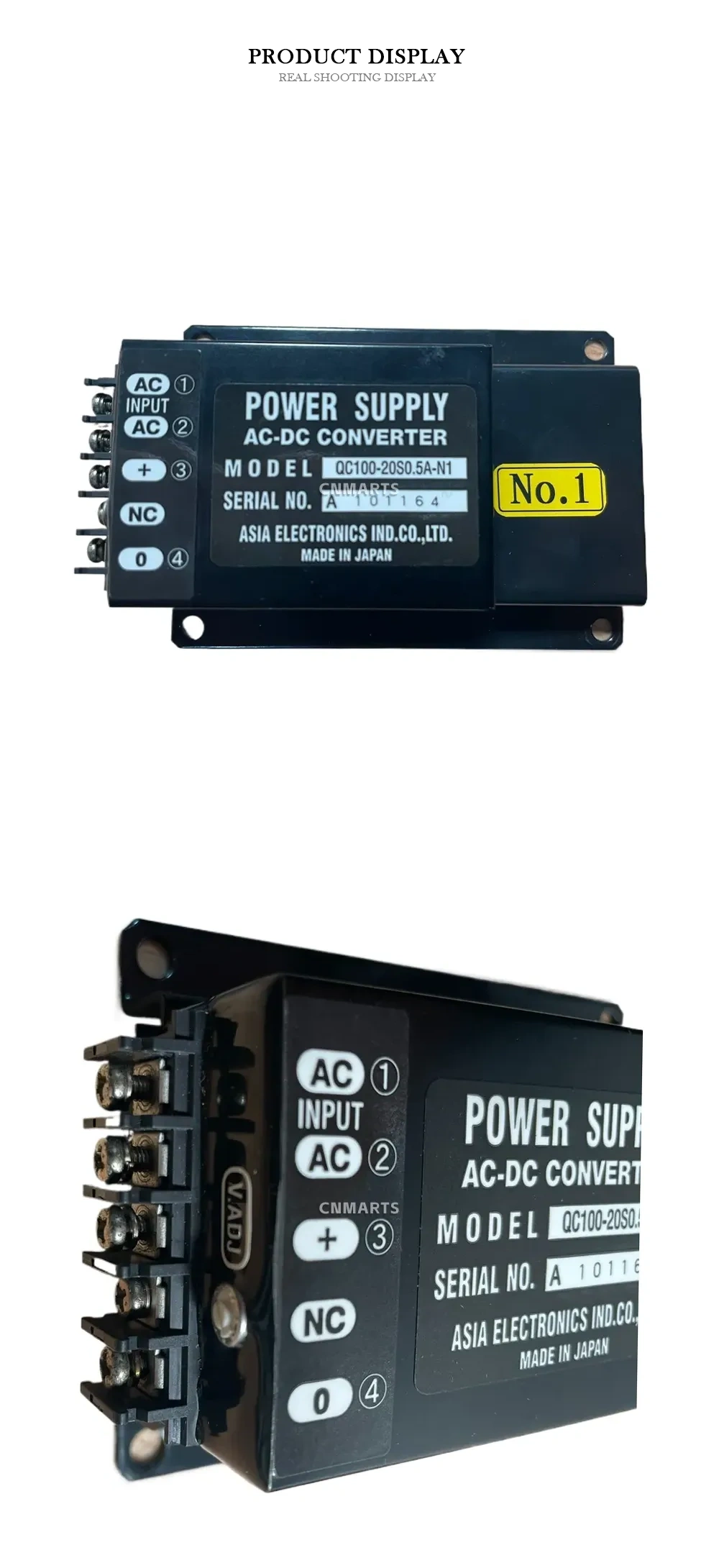 ASIA ELECTRONICS QC100-20S0.5A-N1 AC-DC Converter Power Supply Description