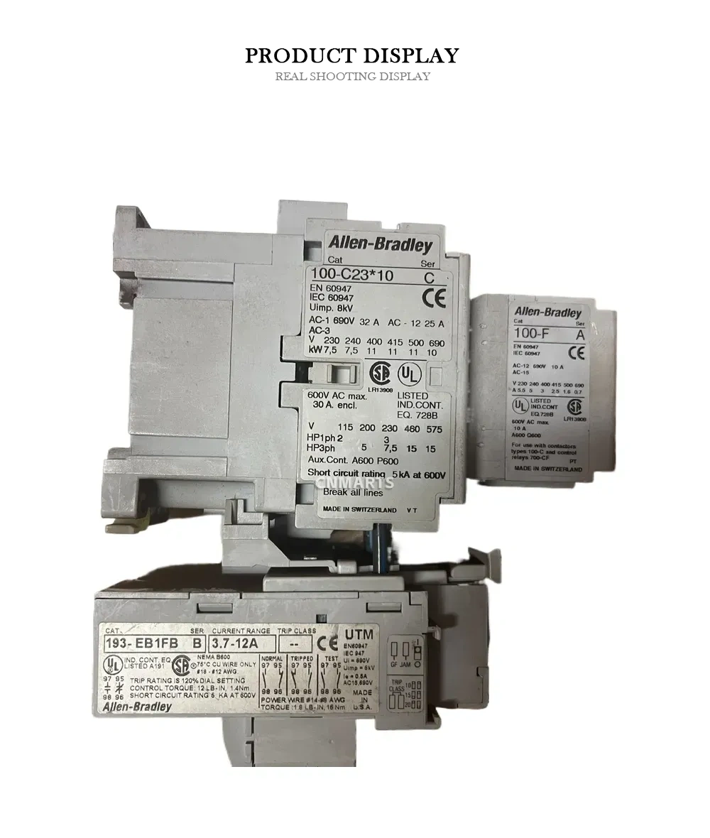 Allen-Bradley 100-C23*10 IEC Contactor with Overload Relay and Auxiliary Contact Block Description