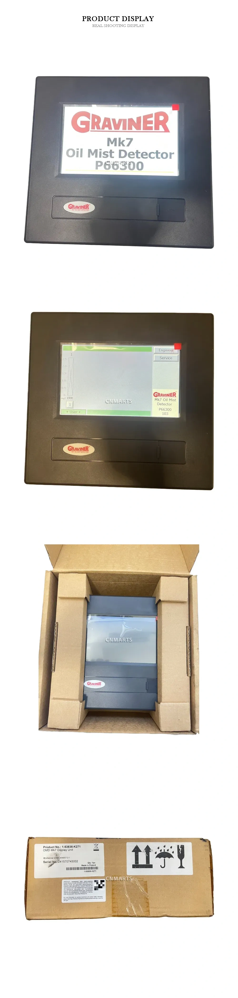 GRAVINER MK7 P66300 Oil Mist Detector Display Unit Description