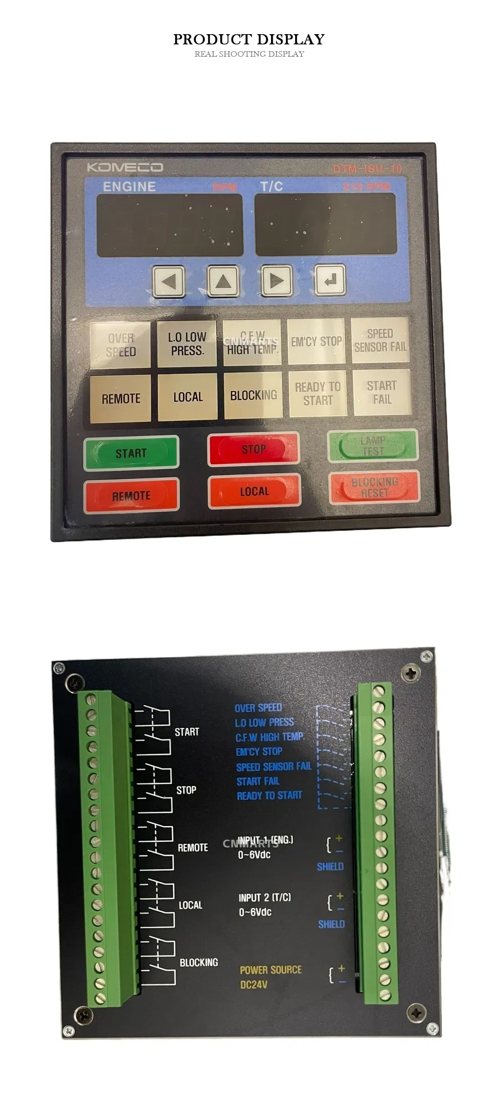 KOMECO DTM-ISU-10 Engine Monitoring and Control Panel Description