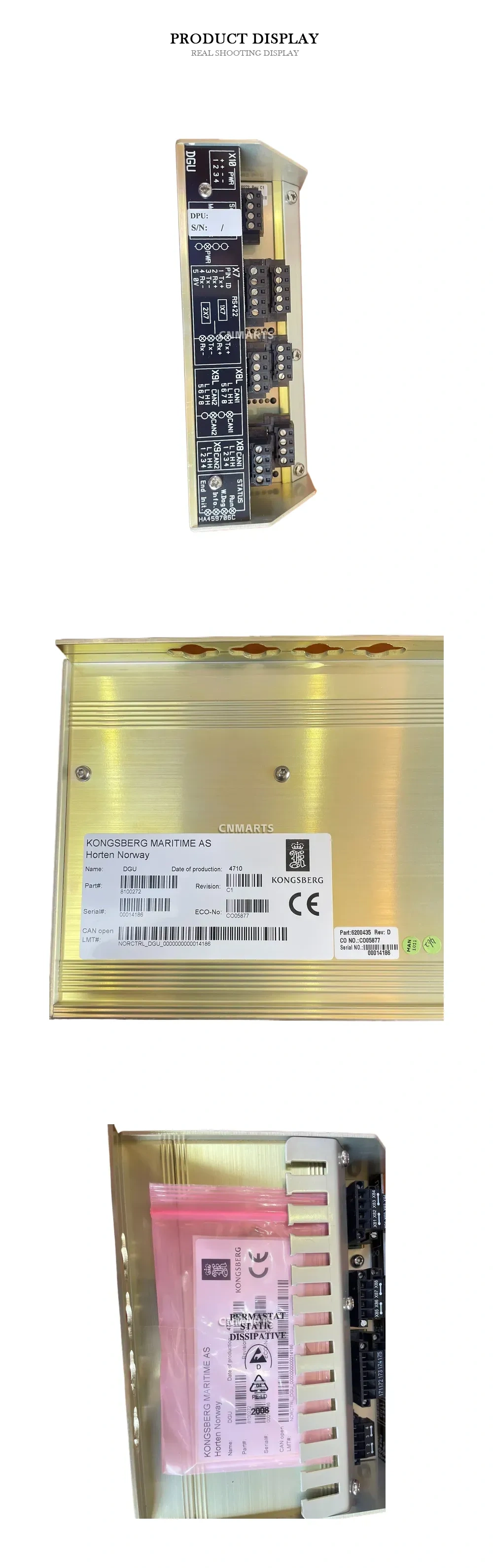 Kongsberg Maritime DGU (Part#: 8100272) DGU Control Unit Description