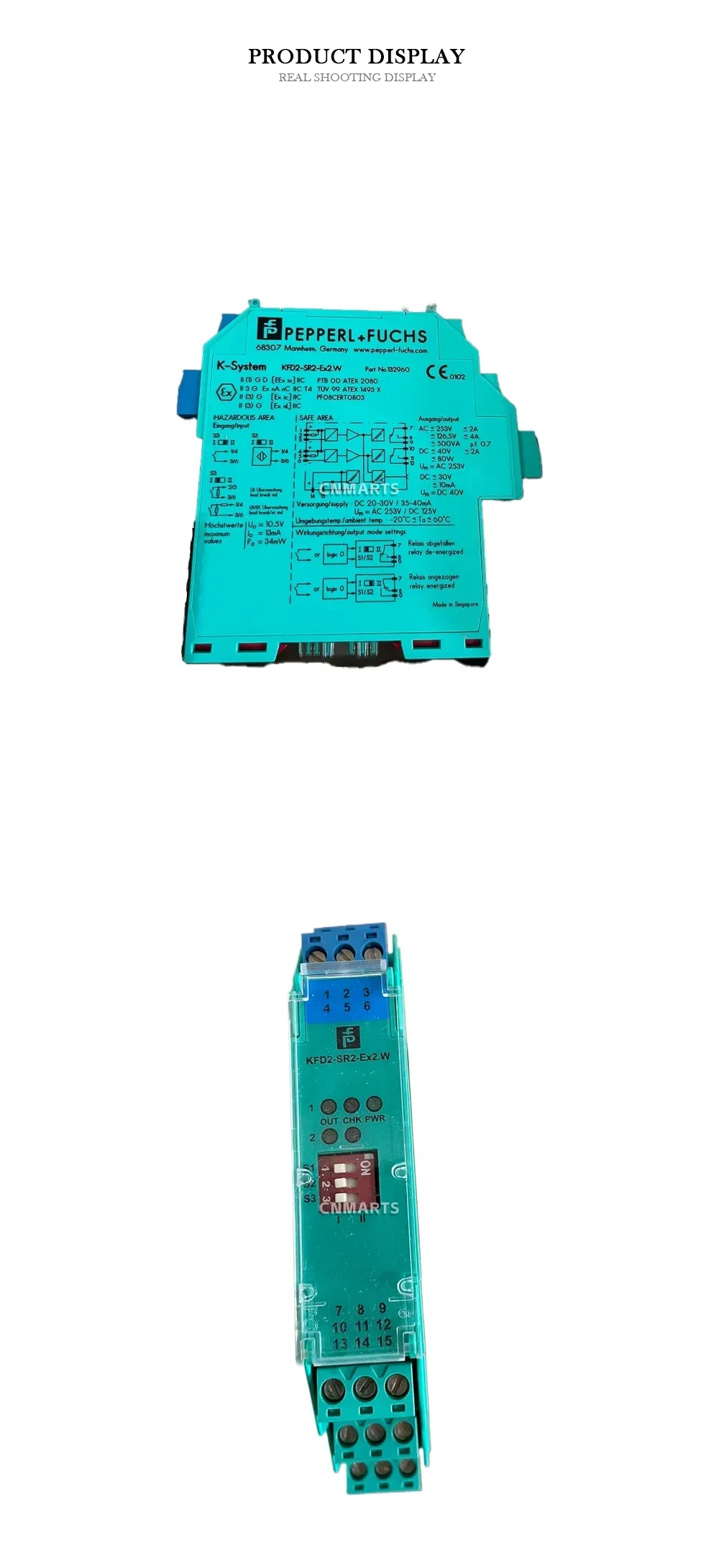 Pepperl+Fuchs KFD2-SR2-Ex2.W 2-Channel Switching Amplifier Description