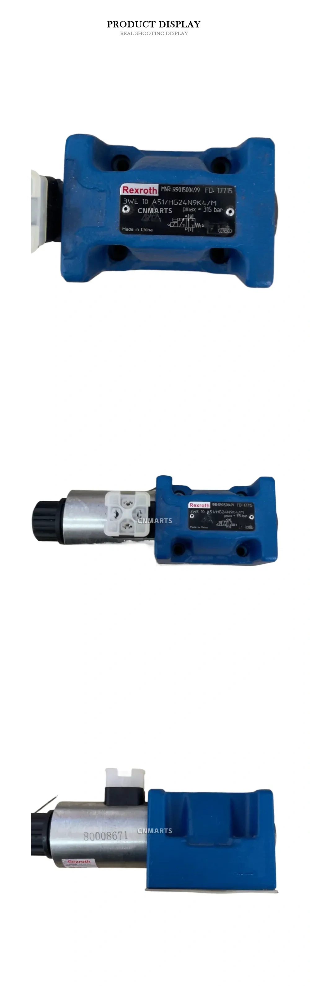 Rexroth 3WE 10 A51/HG24N9K4/M Hydraulic Directional Control Valve Description