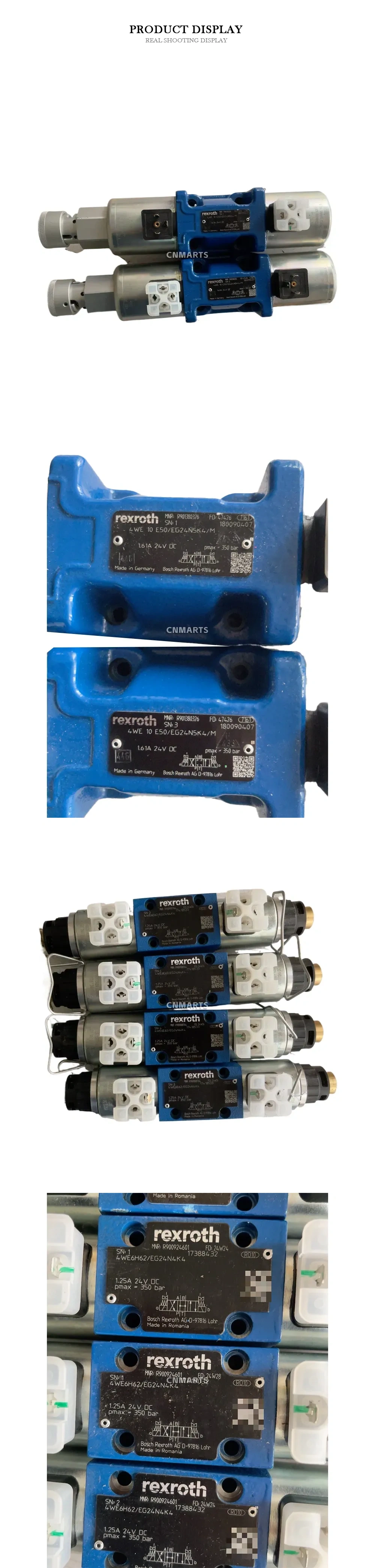 Rexroth 4WE 10 E50/EG24N5K4/M, 4WE6H62/EG24N4K4 Hydraulic Directional Control Valve Description