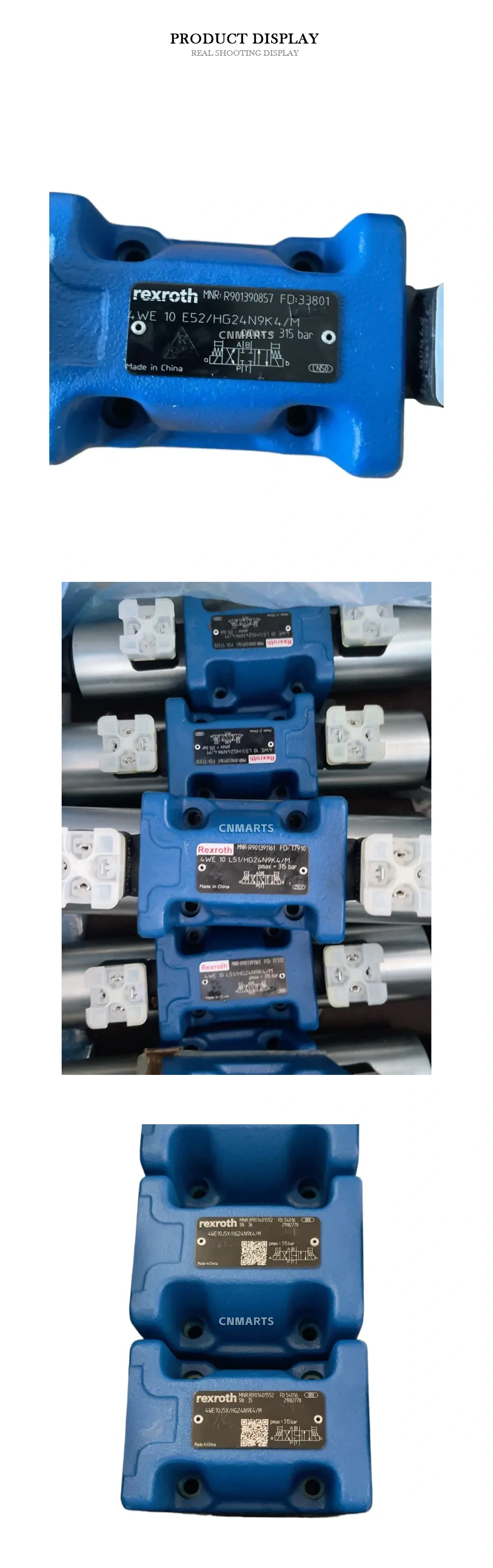 Rexroth 4WE 10 E52/HG24N9K4/M Hydraulic Solenoid Directional Valve Description