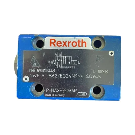 Rexroth 4WE 6 JB62/EG24N9K4 SO945 Hydraulic Directional Control Valve with Solenoid Coil