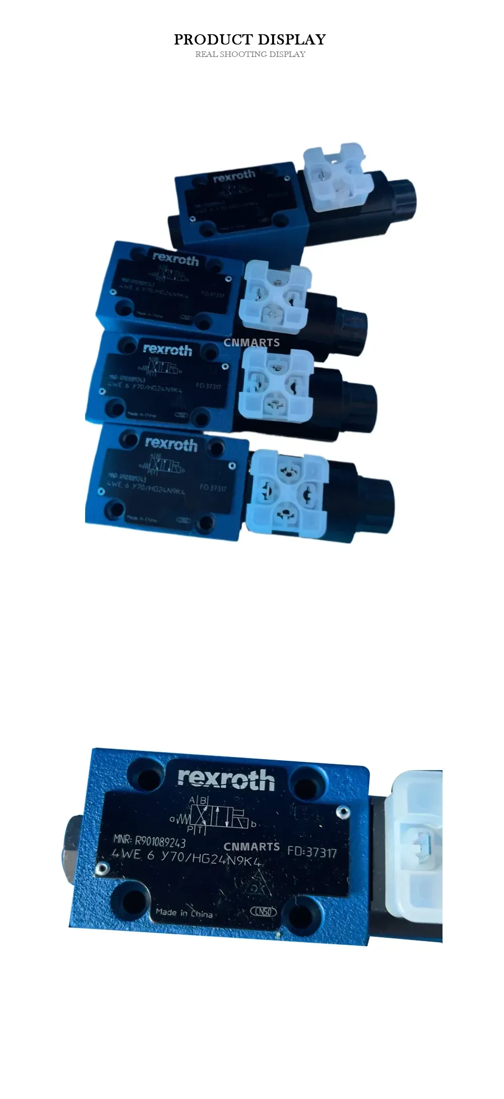 Rexroth 4WE 6 Y70/HG24N9K4 Solenoid Operated Directional Control Valve Description