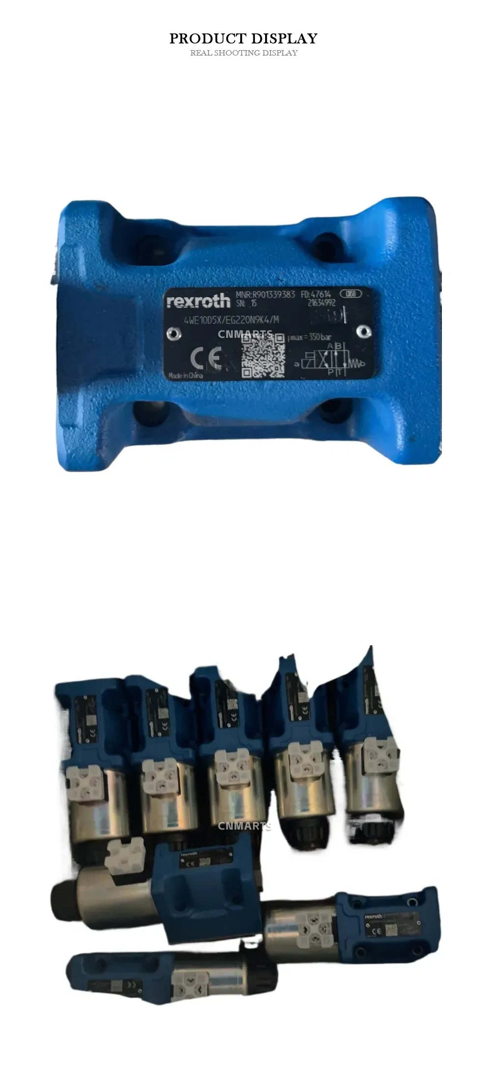 Rexroth 4WE10D5X/EG220N9K4/M Hydraulic Directional Control Valve Description