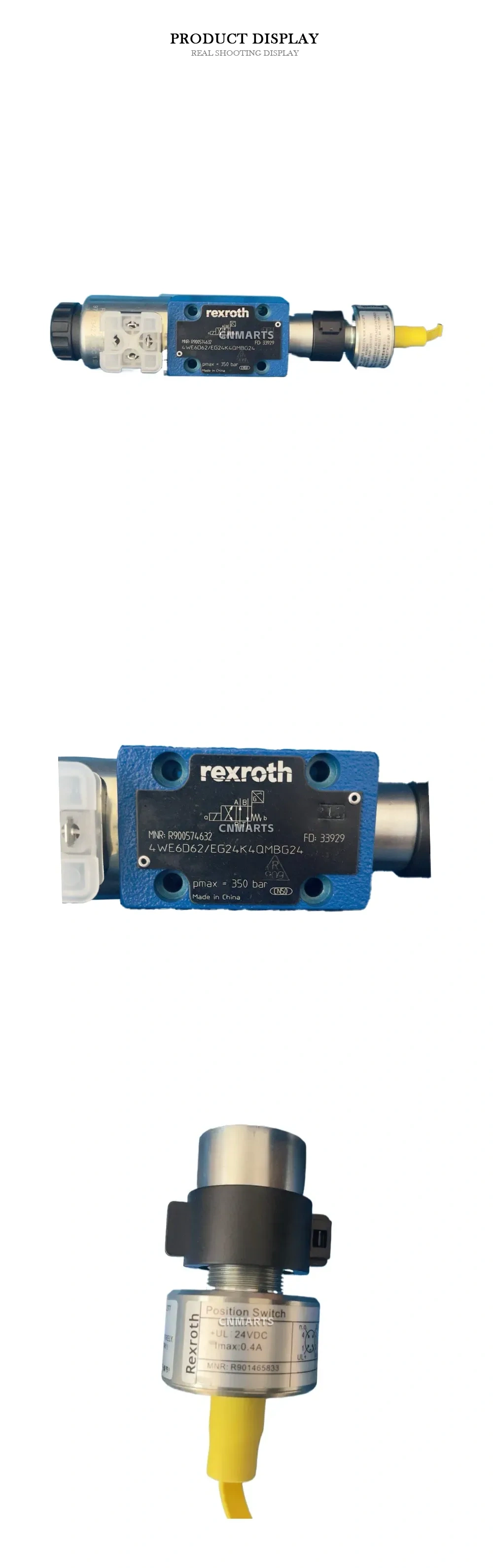 Rexroth 4WE6D62/EG24K4QMBG24 Solenoid Directional Control Valve with Position Switch Description