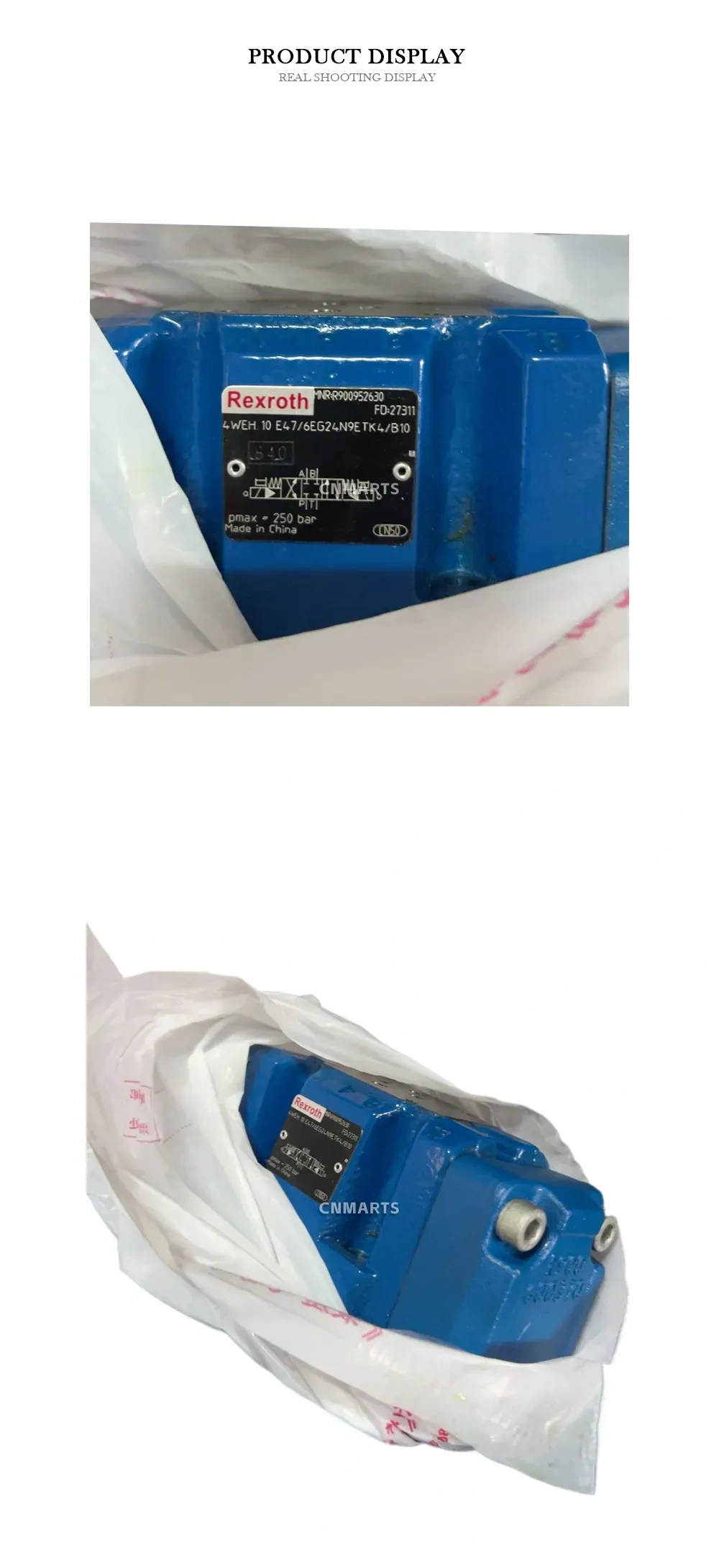 Rexroth 4WEH 10 E47/6EG24N9ETK4/B10 Hydraulic Directional Control Valve Description