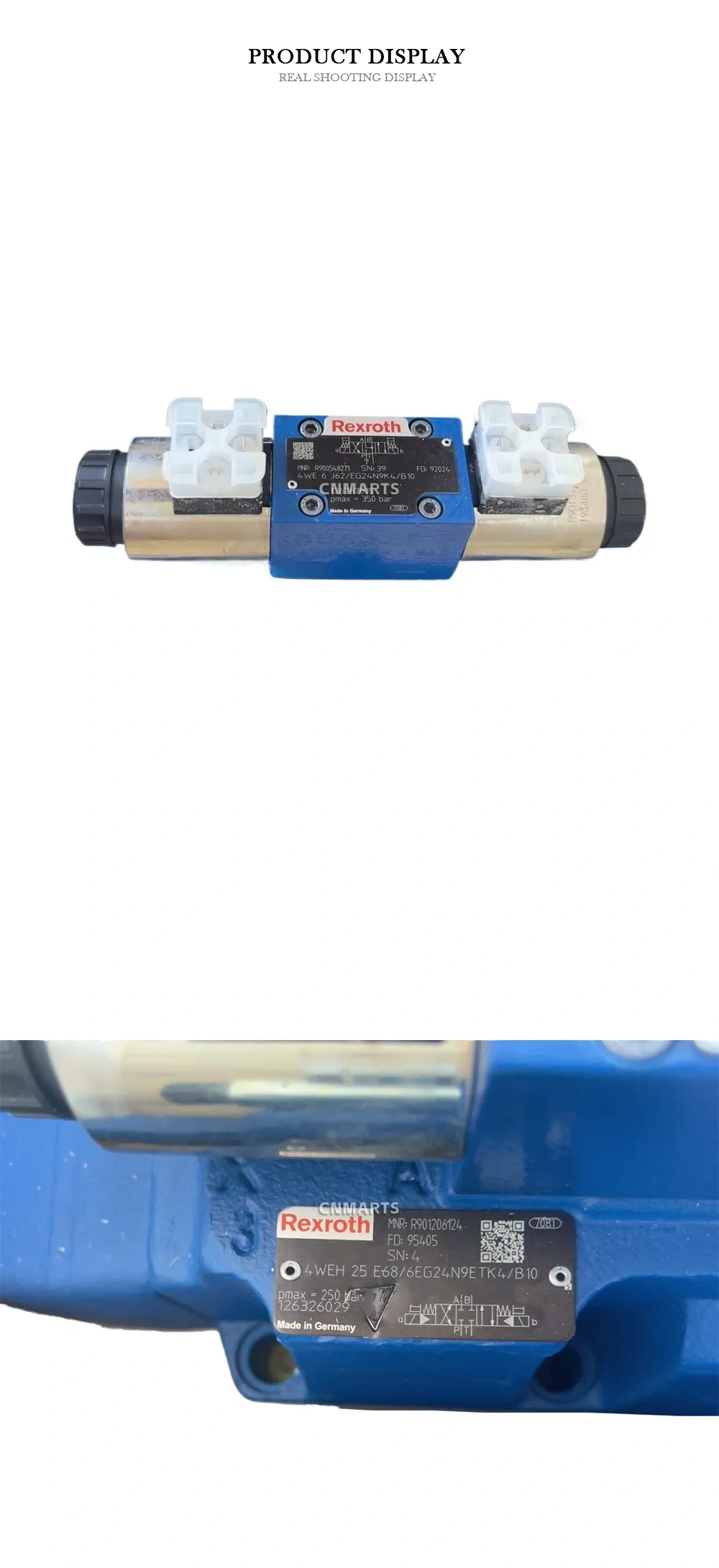 Rexroth 4WEH 25 E68/6EG24N9ETK4/B10 Hydraulic Directional Control Valve Description