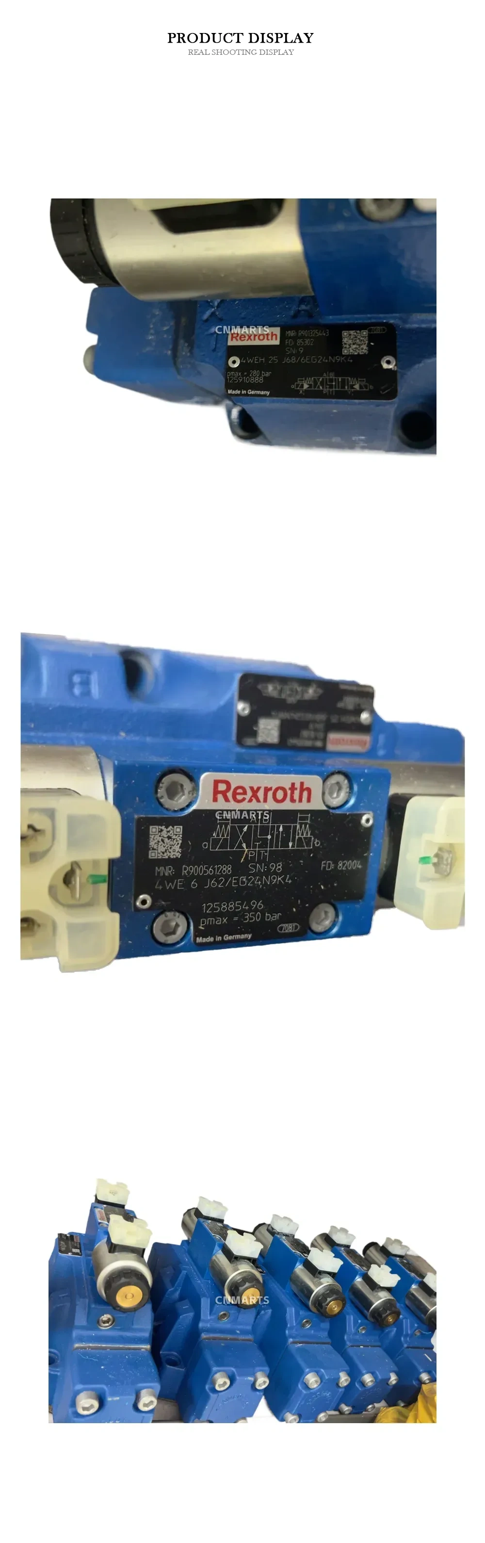 Rexroth 4WEH 25 J68/6EG24N9K4 Electro-hydraulic Directional Control Valve Description