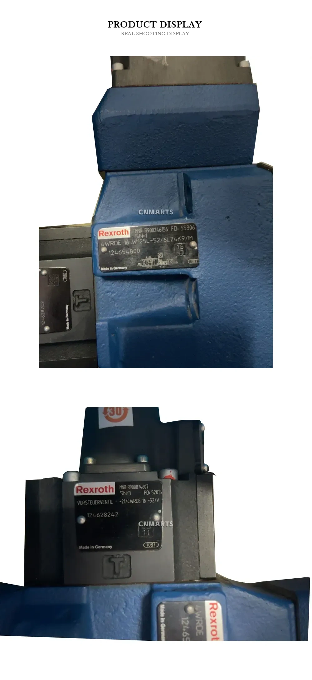 Rexroth 4WRDE 16 W125L-52/6L24K9/M Proportional Directional Valve Description