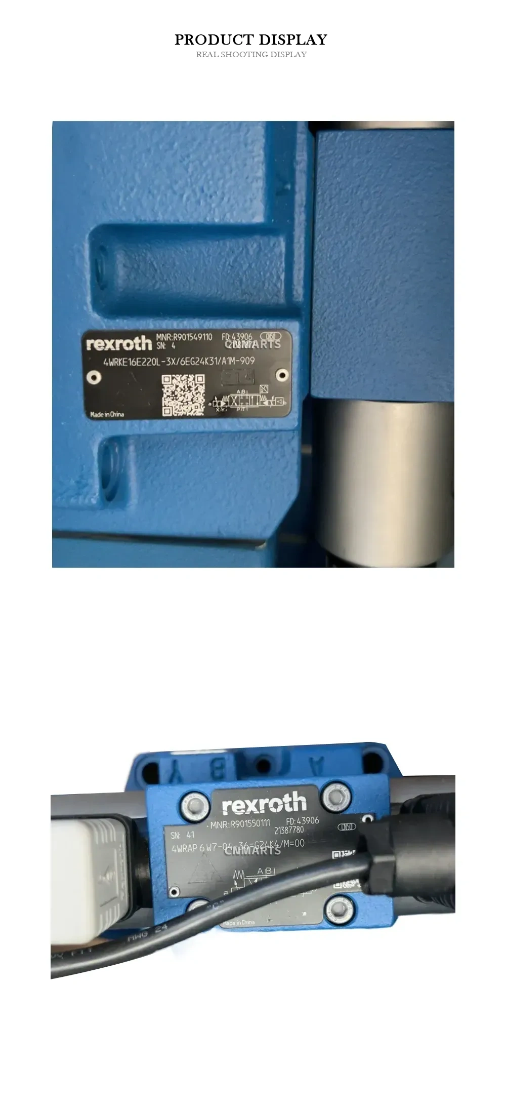 Rexroth 4WRKE16E220L-3X/6EG24K31/A1M-909 Hydraulic Proportional Directional Control Valve Description