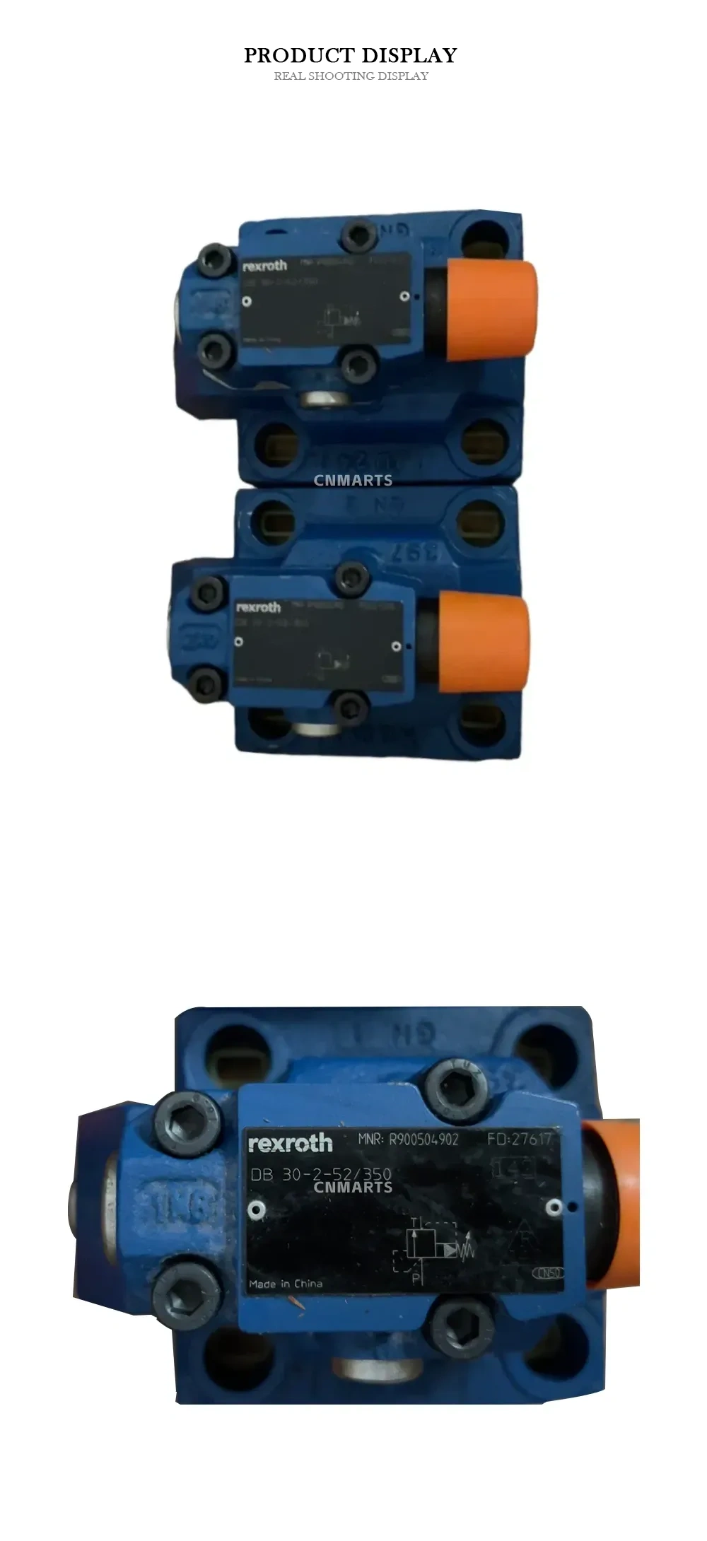 Rexroth DB 30-2-52/350 Hydraulic Pressure Relief Valve Description