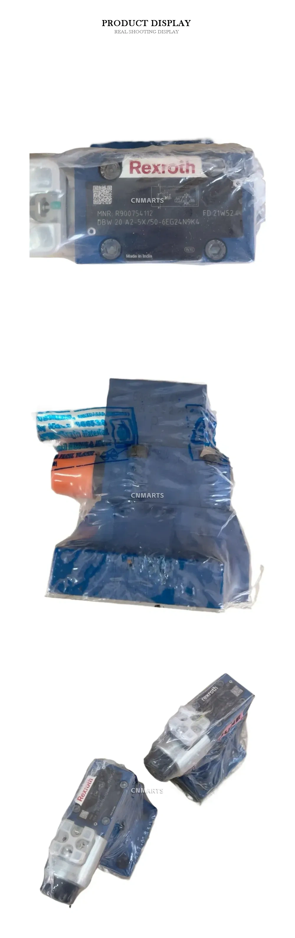 Rexroth DBW 20 A2-5X/50-6EG24N9K4 Solenoid Operated Pressure Relief Valve Description