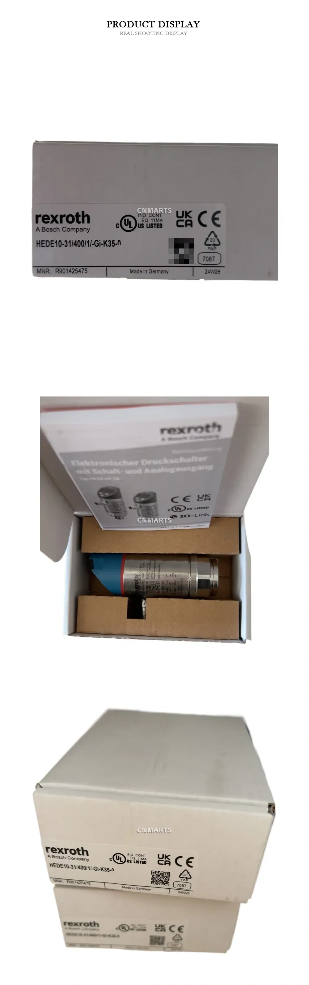 Rexroth HEDE10-3X/400/1/G1/K35-0 Electronic Pressure Switch Description