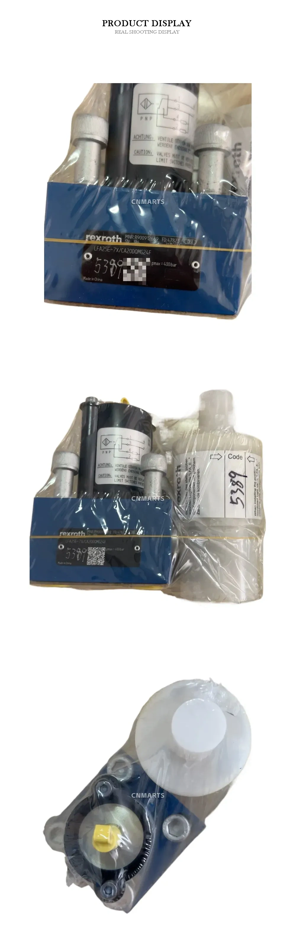 Rexroth LFA25E-7X/CA20DQMG24F Hydraulic Logic Element Cover Description