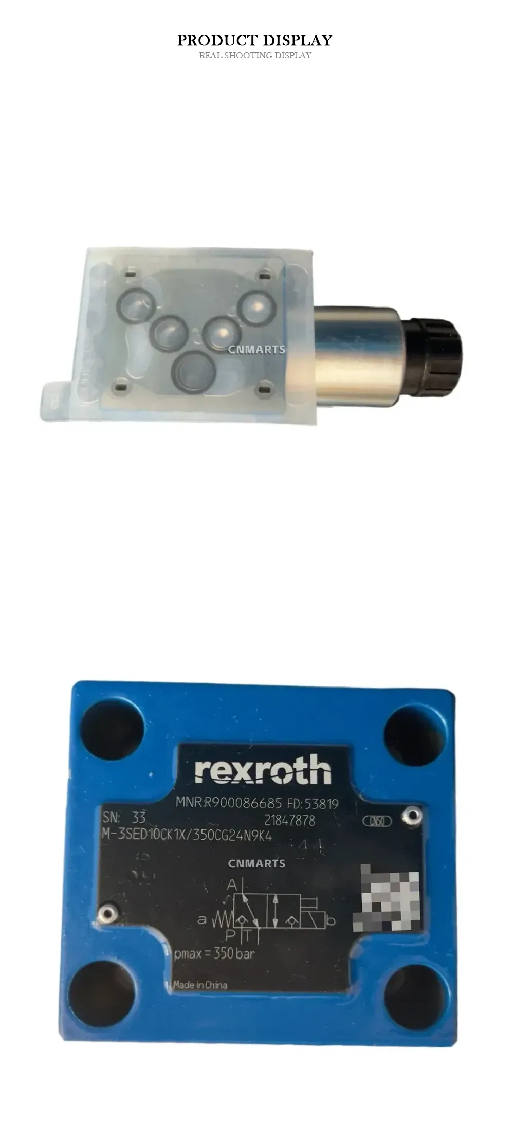 Rexroth M-3SED10CK1X/350CG24N9K4 Hydraulic Directional Seat Valve Description