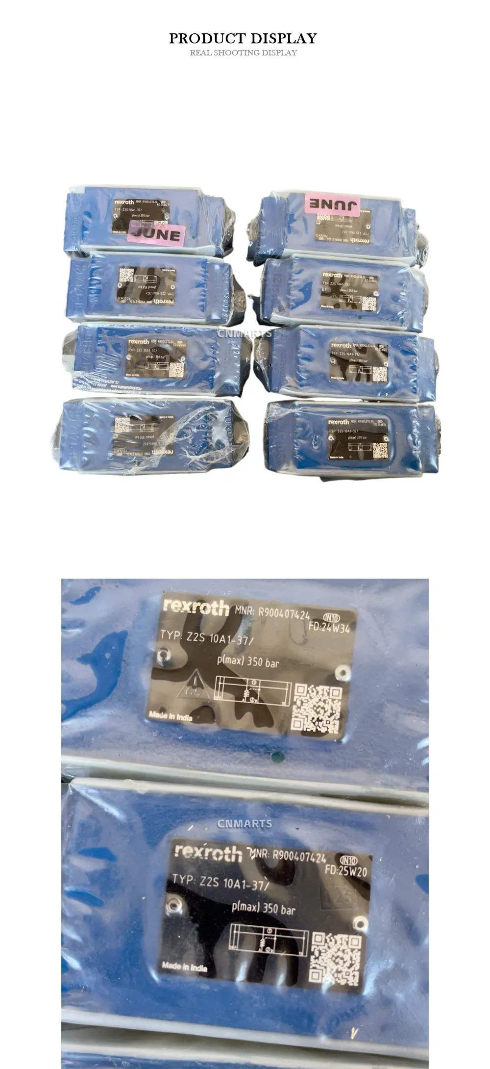 Rexroth Z2S 10A1-37/ Hydraulic Pilot Operated Check Valve Description