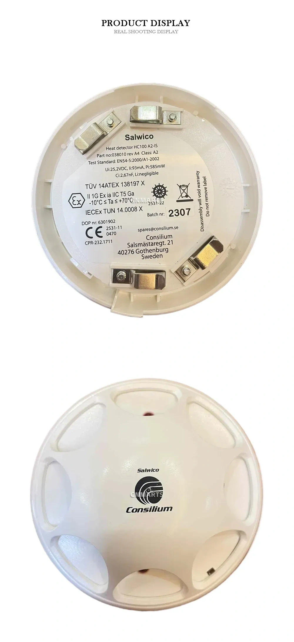 Salwico / Consilium HC100 A2-IS Heat Detector Description