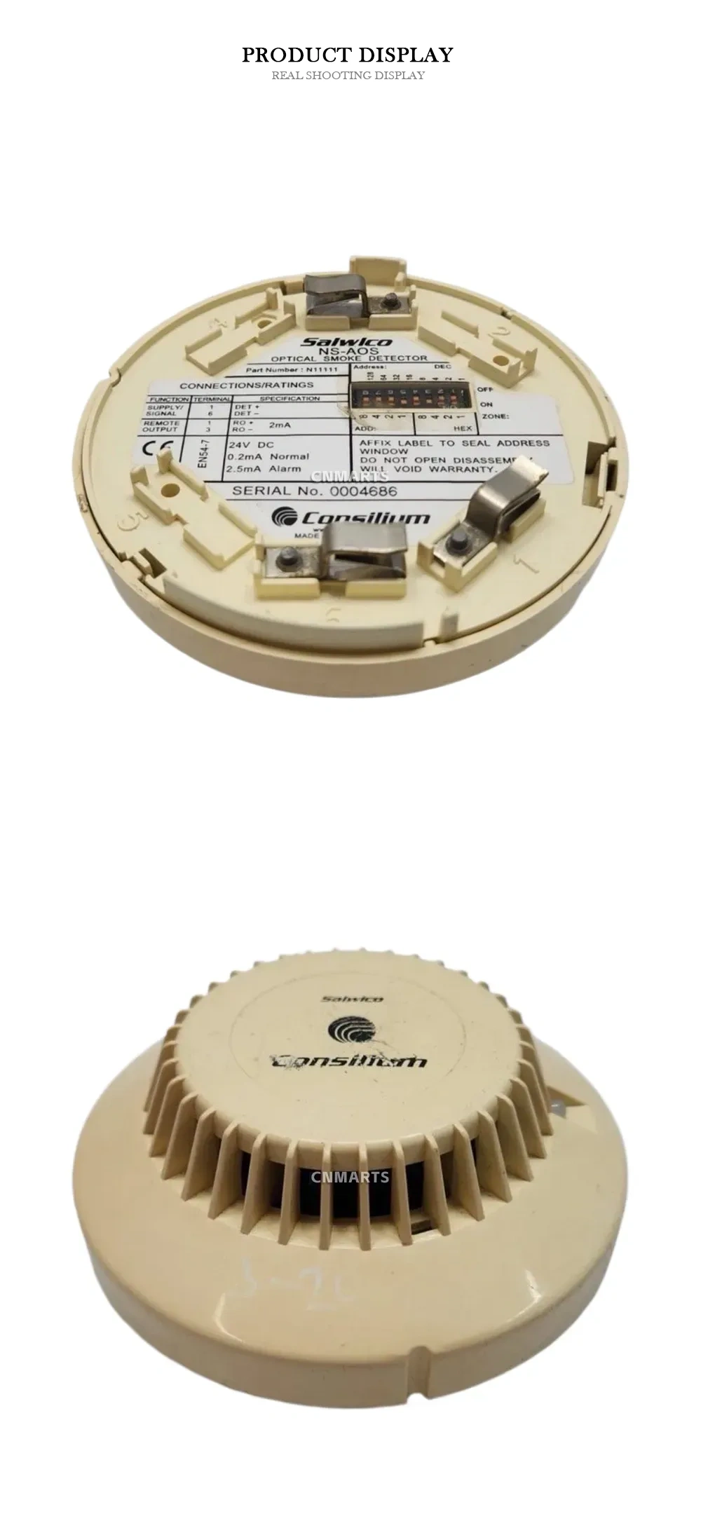 Salwico / Consilium NS-AOS Optical Smoke Detector Description