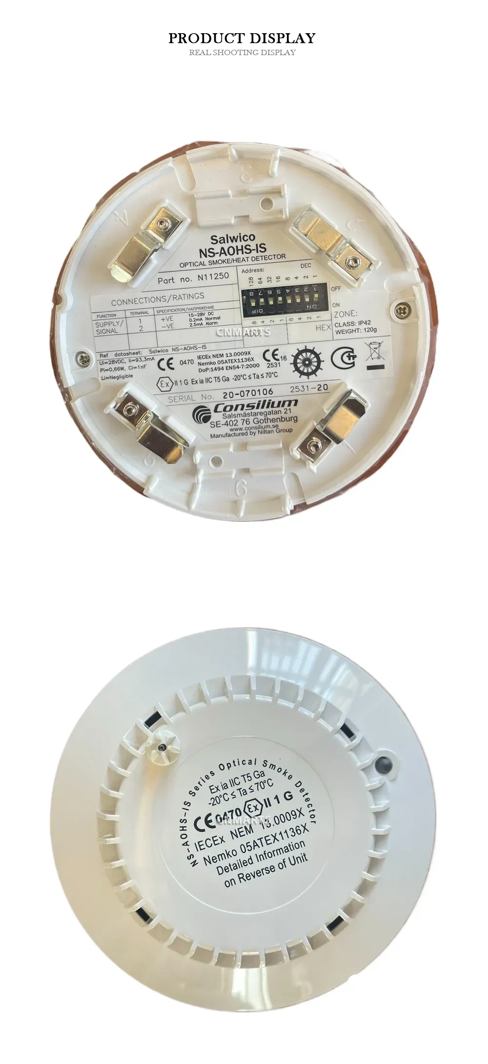 Salwico NS-AOHS-IS Optical Smoke/Heat Detector Description