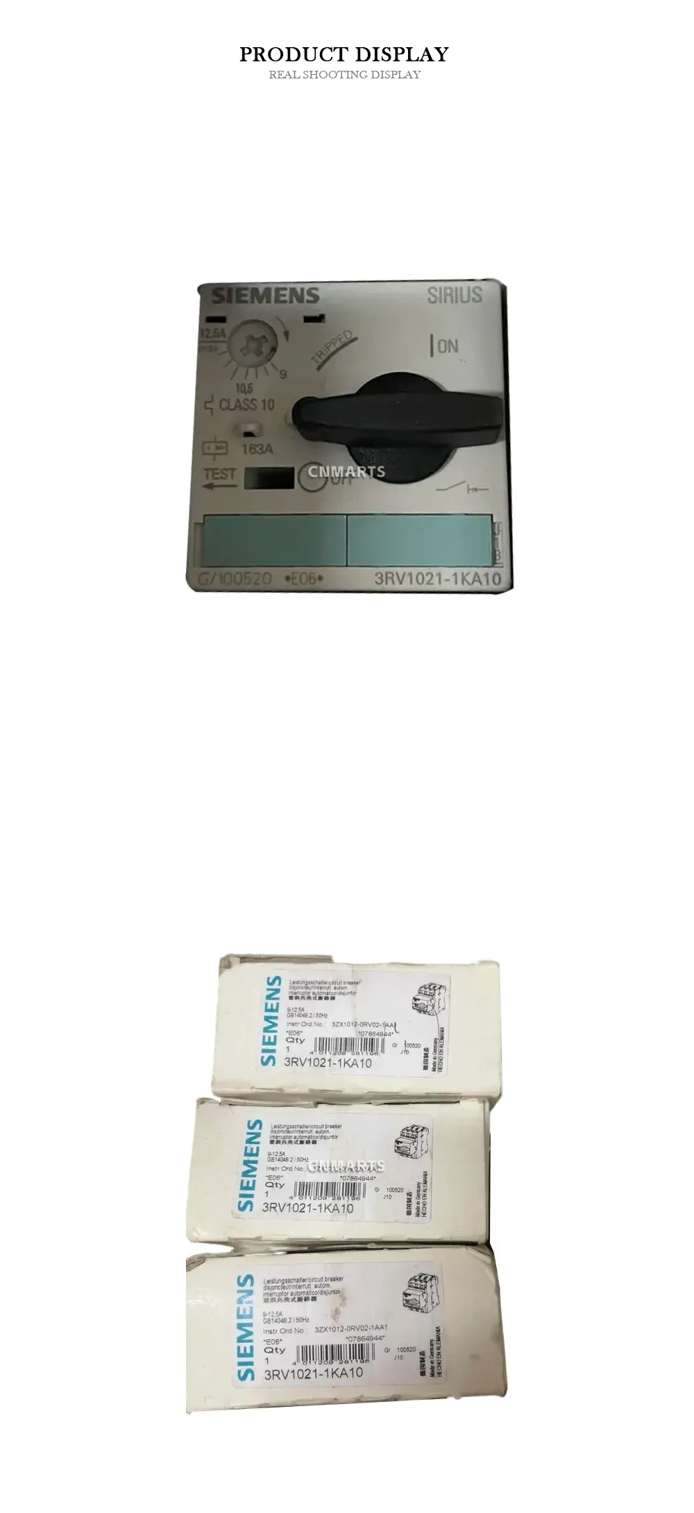 Siemens 3RV1021-1KA10 Motor Starter Protector Description