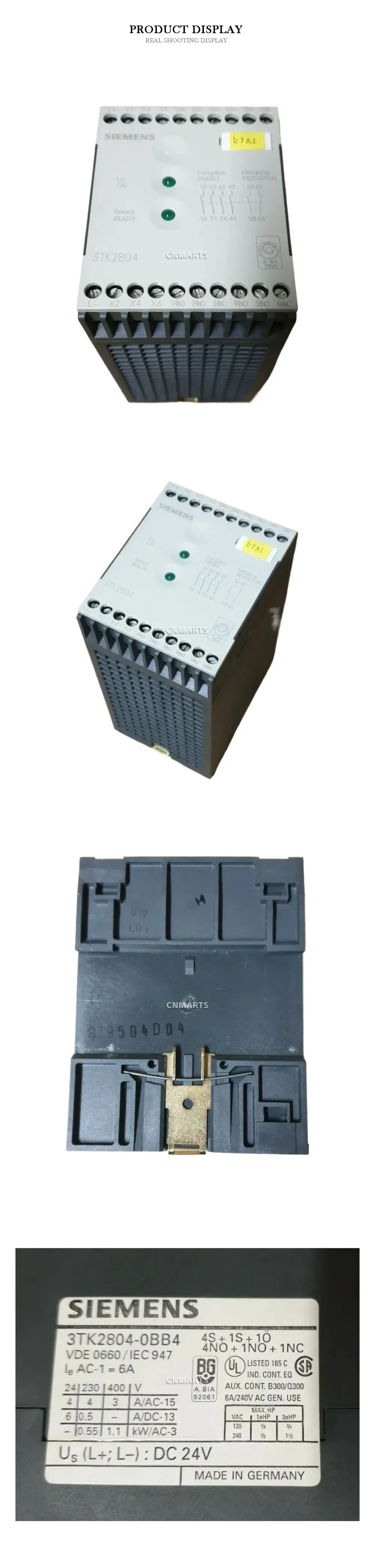 Siemens 3TK2804-0BB4 Safety Relay Description
