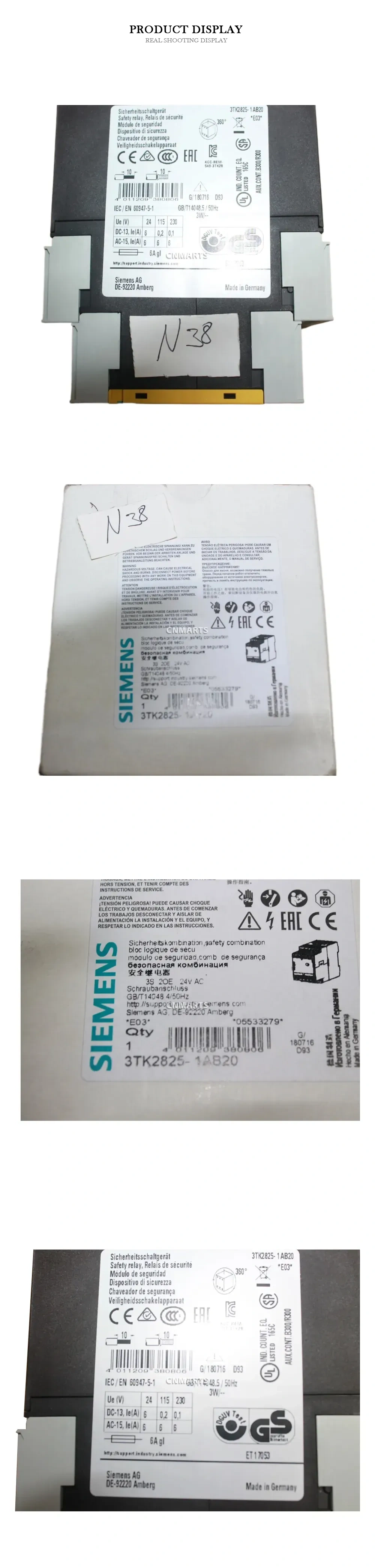 Siemens 3TK2825-1AB20 Safety Relay Module Description