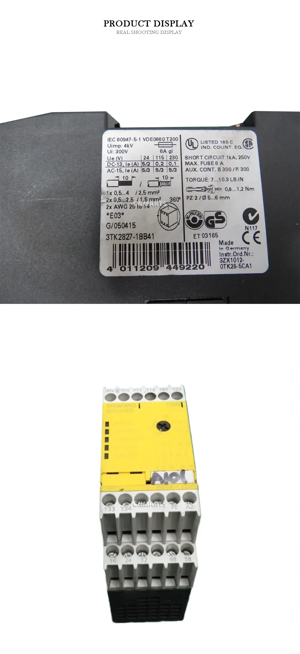 Siemens 3TK2827-1BB41 Safety Relay Module Description