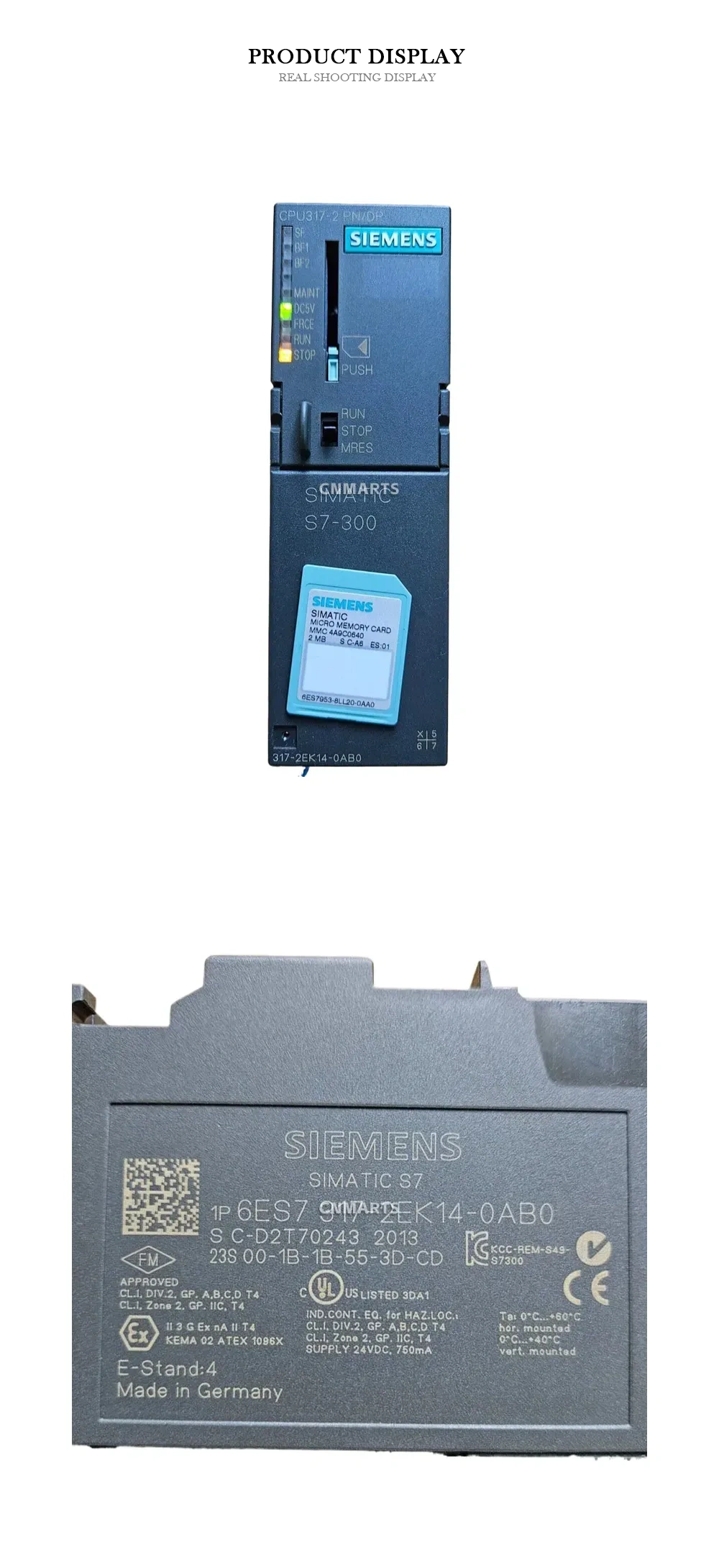 Siemens 6ES7 317-2EK14-0AB0 SIMATIC S7-300 PLC CPU Module Description