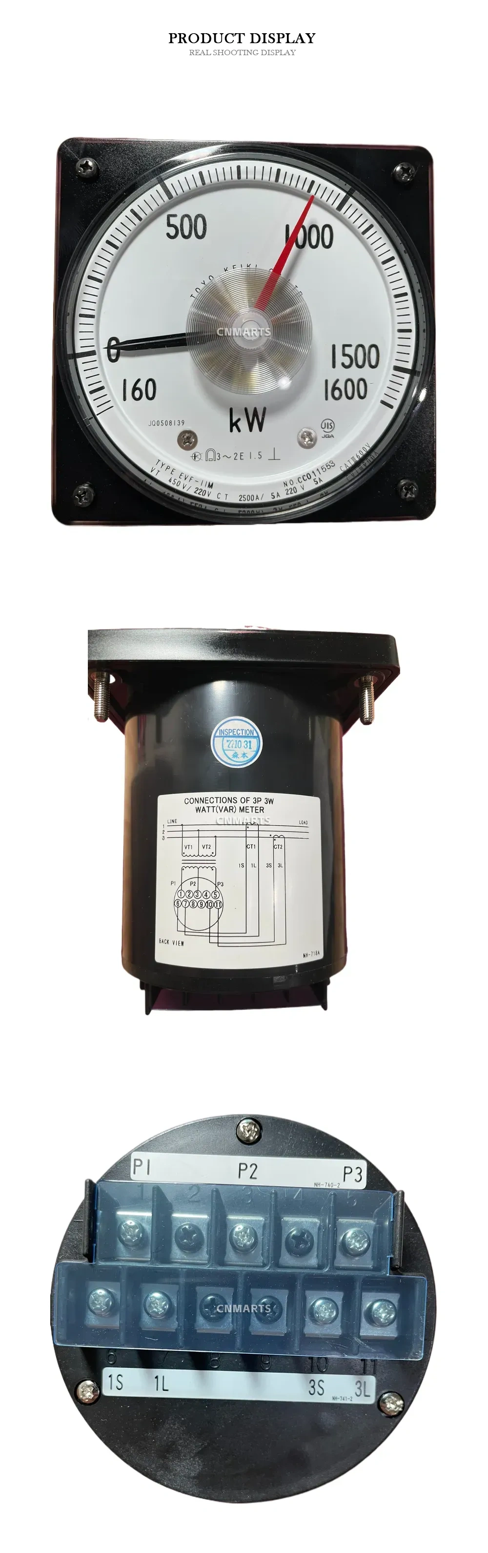 TOYO KEIKI EVF-11M Analog Wattmeter Description